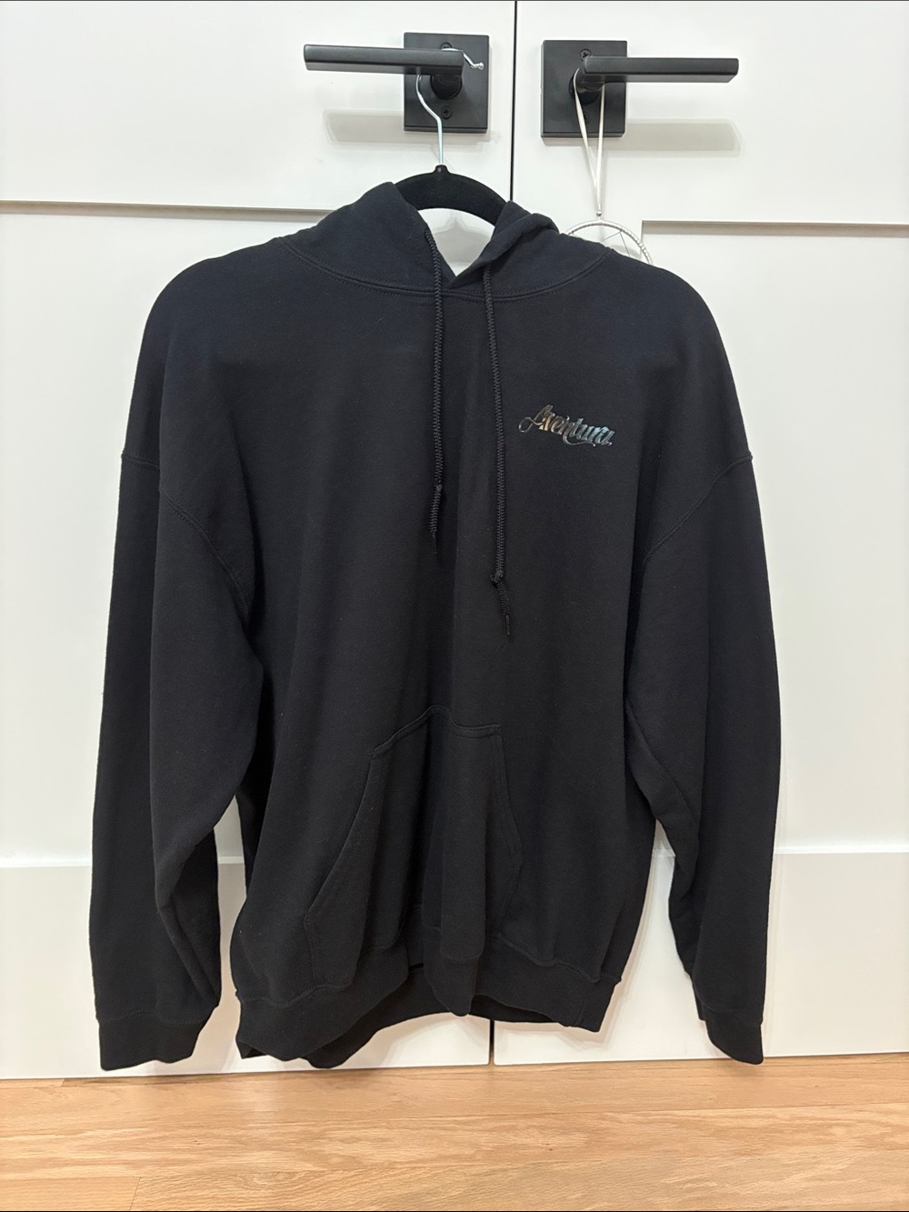 Aventura Men's Pullover Hoodie with Script Chest Logo